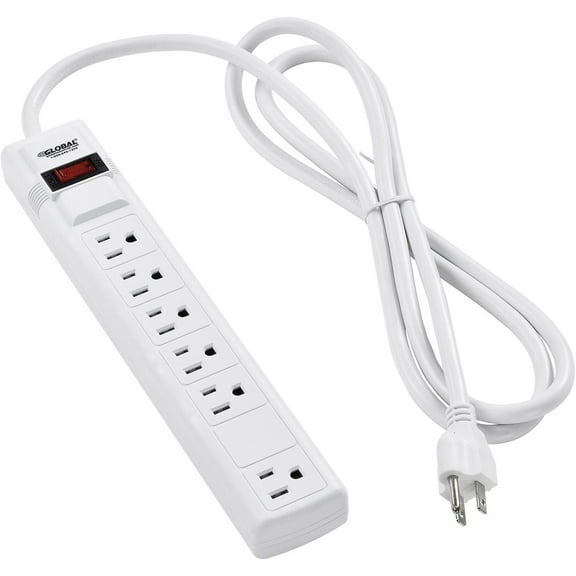 Global Industrial Surge Protected Power Strip 5 1 Outlets 15A 90 Joules 6' Cord