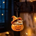 thumbnail image 6 of Hyrbek Halloween Acrylic Hanging Ornament, Animal Pumpkin Decor, Cute Pumpkin Animal Ornament, Fall Autumn Hanging Decoration for Home Window Tree Party, Mini Halloween Decor, #03, 6 of 6
