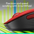 thumbnail image 3 of Logitech Signature M650 L Full Size Wireless Mouse - For Large Sized Hands, 2-Year Battery, Silent Clicks, Customizable Side Buttons, Bluetooth, Red, 3 of 10