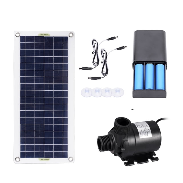 50W 800L/H Brushless Solar Power Water Pump Set Ultra-quiet Submersible Solar Fountain Pump Fish Pond Garden Fountain Decoration ,Multi-Install Methods