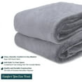thumbnail image 5 of Home Gray Flannel Fleece Throw Blanket Twin Size, Solid Ultra Soft Luxury Double Side Fuzzy & Plush Fall Blanket for Couch and Pet, Fluffy Cozy Throw Blanket -All Season Premium Bed Blanket-(60"x80"), 5 of 11