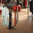 thumbnail image 4 of 360° Rotatable Round Garment Rack,Height Adjustable Clothing Display Shelf,Commercial Floor Standing Clothes Hanging Rack for Retail Boutiques,Black, 4 of 7