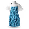 thumbnail image 3 of Animal Apron Mosaic Tile Pattern Nautical Ocean Life Maritime Creature Beauty Artwork Print, Unisex Kitchen Bib Apron with Adjustable Neck for Cooking Baking Gardening, Navy Turquoise, by Ambesonne, 3 of 3