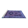 thumbnail image 2 of Ahgly Company Machine Washable Indoor Rectangle Persian Blue Traditional Area Rugs, 7' x 10', 2 of 4
