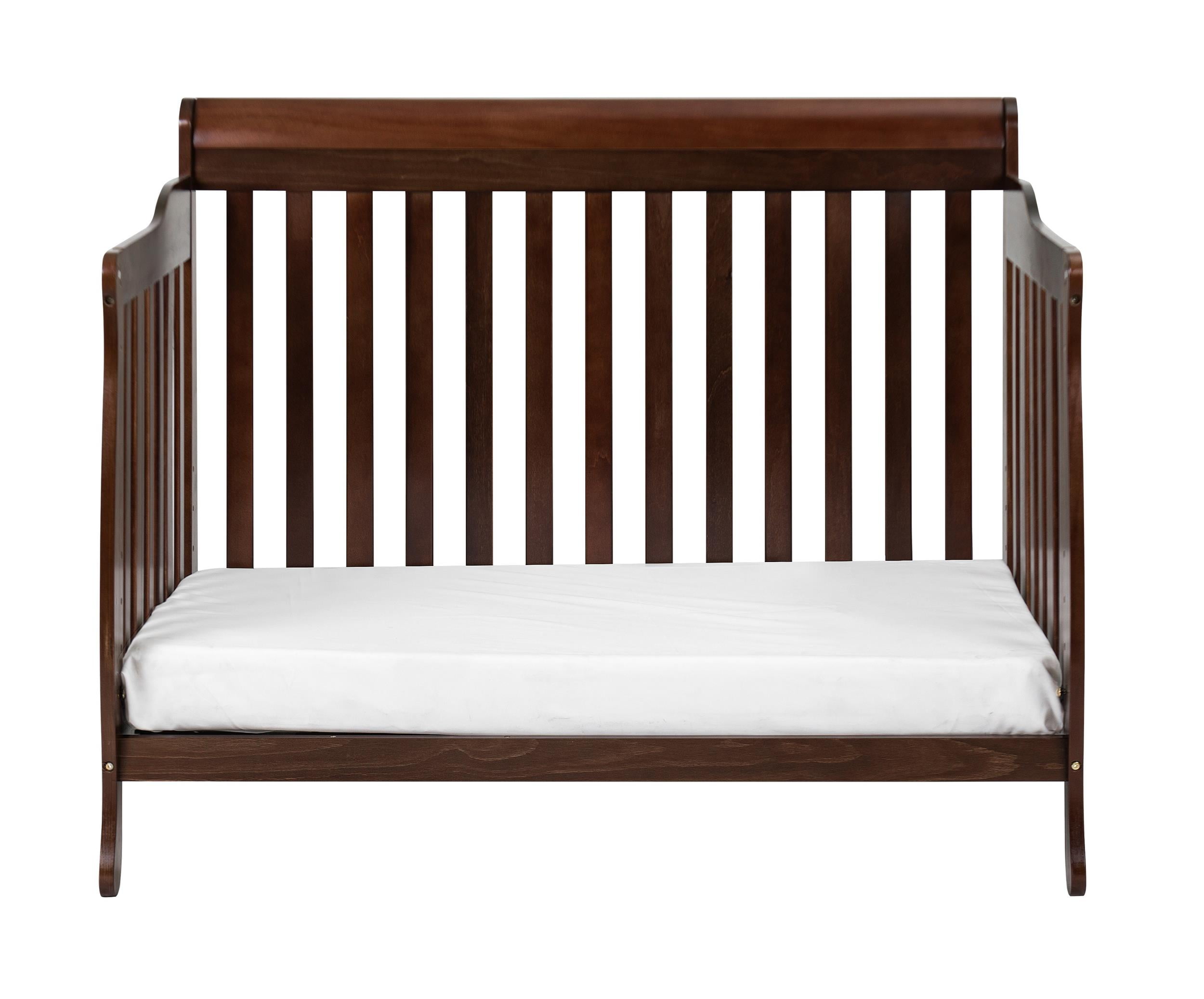 AFG Baby Furniture Alice 4-in-1 Convertible Crib with Toddler Guardrail Espresso