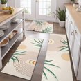 thumbnail image 2 of Green Boho Geometric and Plant Pattern Kitchen Rugs Sets Of 3,Kitchen Runner Rugs Non Skid Washable,Decorative Kitchen Floor Mats for Kitchen,Sink,Laundry,17"x30"+ 17"x47" + 17"x59", 2 of 6