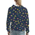 thumbnail image 7 of Daiia Mardi Gras Carnival Pattern Women's Fashion Hoodies & Sweatshirts with Kangaroo Pocket Hooded Sweatshirt with Eye-catching Drawstrings-X-Large, 7 of 7