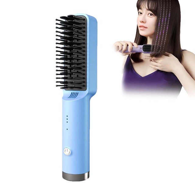 Electrodomésticos para el hogar, peine alisador de cabello negativo portátil, botón interior abatible, peine para cabello liso, peine para cabello liso, peine para cabello liso, peine para alisar