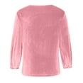 thumbnail image 4 of Women's Elegant Long Sleeve Tops Round Neck Vintage Velvet Blouse Velour Pullover Casual Solid Color Shirts Tees,S-3XL, 4 of 6
