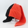 thumbnail image 2 of XIAOCHA Women’S 3D‑Ear Beanie Solid Hats Casual Fall‑Winter Toque,Orange, 2 of 4