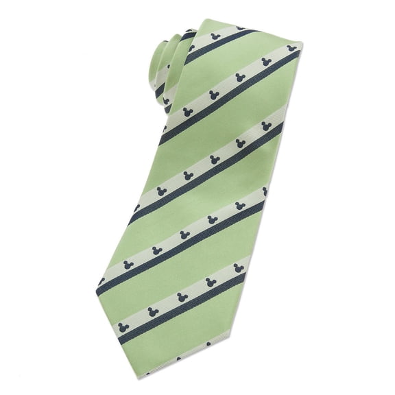 Disney Parks Mickey Mouse Icon Silk Tie for Adults Lime New with Tags