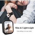 thumbnail image 2 of 3 Pack Case Compatible with Apple Watch Series 8/7 45mm with Tempered Glass Screen Protector, Hard PC Full Coverage Ultra-Thin HD Bumper Protective Cover for iWatch 45mm, Black/Black/Black, 2 of 5