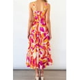thumbnail image 2 of Women's Printed Smocked Square Neck Tiered Sleeveless Midi Dress Polyester 100% fabric in colorful pattern chic, 2 of 6