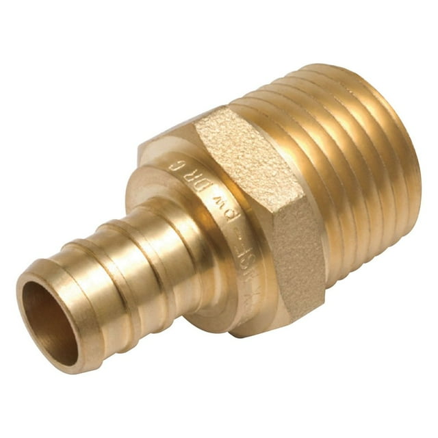 Adaptador de latón SharkBite UC142LFA para conexión de manguera, 1 x 3/4 pulgadas