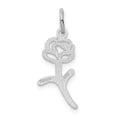 thumbnail image 3 of Auriga Fine Jewelry 14K White Gold Rose Charm for Women, 3 of 6