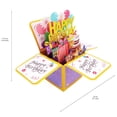 thumbnail image 3 of Happy Birthday Pop up Card, 3D Pop Up Birthday Lights Music Postcards, 3D Gift Box with Envelope, Pop Up Greeting Cards Best for Mom Wife Sister Boy Girl Friends, 3 of 4