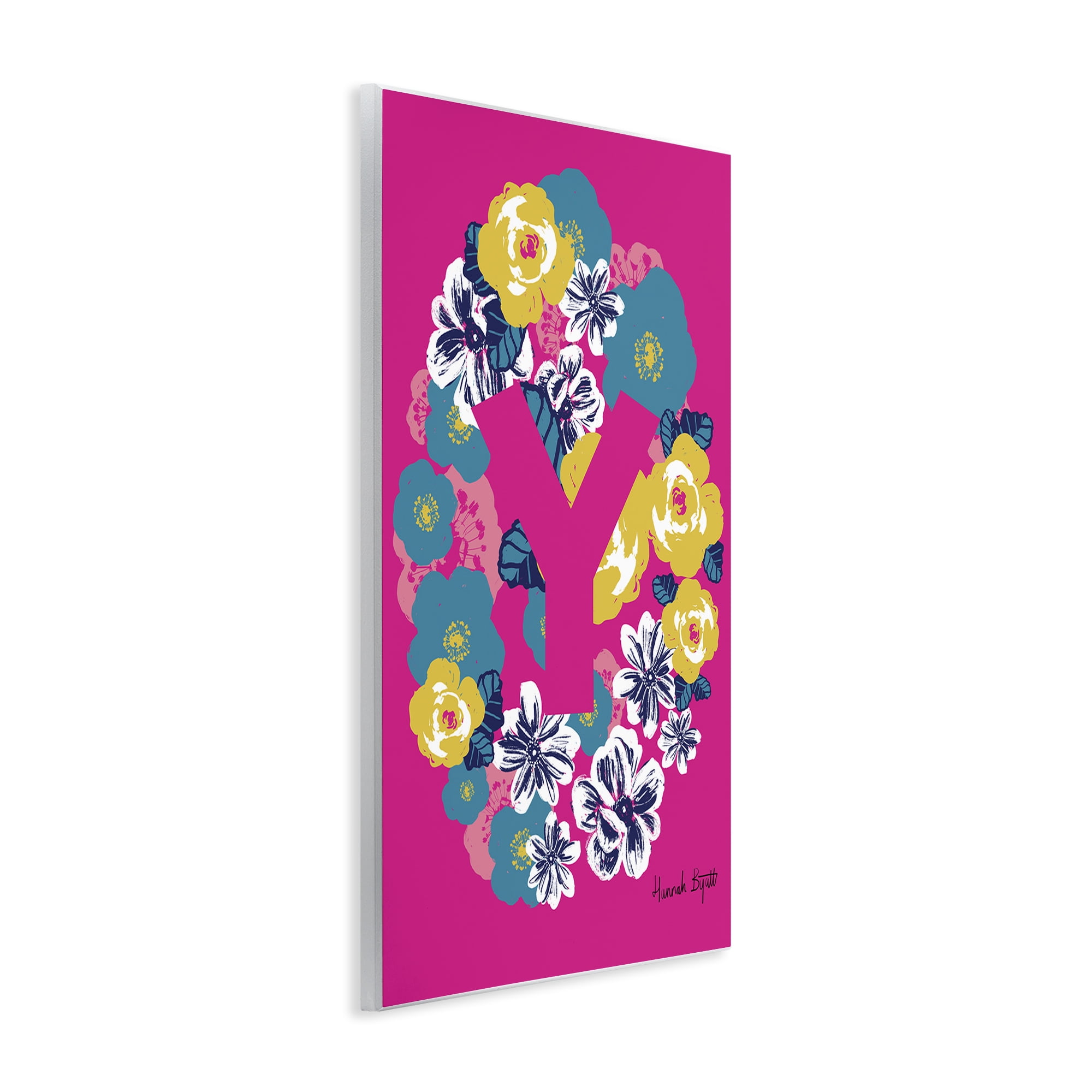 Stupell Industries Floral Bloom Letter Y Botanical & Floral Painting Unframed Art Print Wall Art, 13 x 19