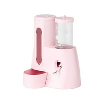 Automatic Hamster Water Bottle with Food Bowl - 2-in-1 No Small Animal Water Dispenser and Feeder Leakproof Cage Accessories for Hamsters Gerbils Mice Hedgehogs