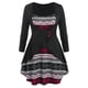 thumbnail image 1 of Camiseta Talla Extra Falda Navideño Estampado Rosegal  Mangas largas de talla grande, 1 of 5