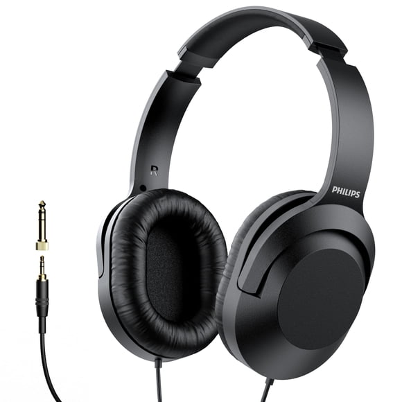 Philips Over Ear Wired Stereo Headphones for Podcasts, Studio Monitoring and Recording Headset for Computer, Keyboard and Guitar with 6.3 m