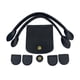 thumbnail image 4 of Asas de bolso de ganchillo, bolso tejido, bricolaje, bolso de cuero de PU, conjunto de tejido, fabricación de bolsos de ganchillo Negro, 4 of 9