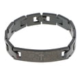 thumbnail image 2 of Pulsera para Hombre Hugo Acero inoxidable Letras cruzadas 2X Color negro, 2 of 8