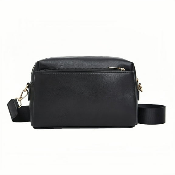 Women's Small Crossbody Bag - Water-Resistant PU Purse with Multiple Zippers, Adjustable Strap for Daily Use, Fashion Outfits, and Casual Style, Compact Square Design for Women and Girls