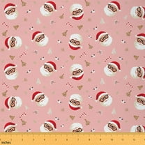 Castle Fairy Santa Claus Fabric by the Yard 1 Yard for Teens,Festival Theme Home Decor Fabric by the Yard,Merry Christmas Room Decor Fabric by the Yard,Luxury Bedroom Decor