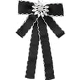 thumbnail image 1 of INSPIRE CHIC Broche de lazo de cinta para mujeres con gran pedrería y clips para corbatas de camisa, 1 of 5