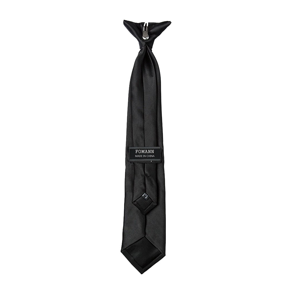 Mens Clip on Ties Solid Uniform Clip-on Neck Ties for Police and ...