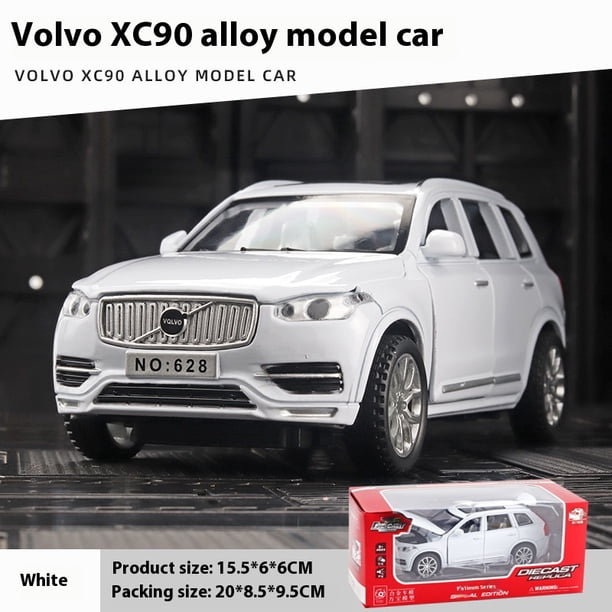 Modelo de coche de aleación VOLVO XC90 SUV 1:32, modelo de Metal fundido a presión, sonido y luz, juguete extraíble, adornos de exhibición, juguetes para niños,white box