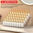 thumbnail image 4 of 3/4/5/6/7 layer acrylic display frame, multi-layer simple installation, suitable for display and storage of nail polish and cosm, 4 of 10