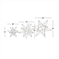 thumbnail image 4 of 11", 9", 7"H Silver Metal Star Sculpture, by CosmoLiving by Cosmopolitan (3 Count), 4 of 10