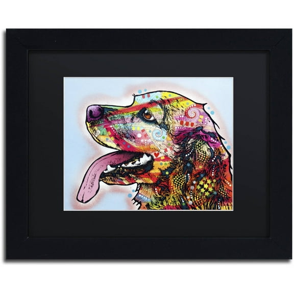 Trademark Fine Art "Cocker Spaniel" Canvas Art by Dean Russo, Black Matte, Black Frame