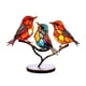 thumbnail image 4 of Pájaros en rama Adorno de escritorio Escultura de pájaros de metal Figuras elegantes Estatuas 16cmx17.5cmx8cm, 4 of 9
