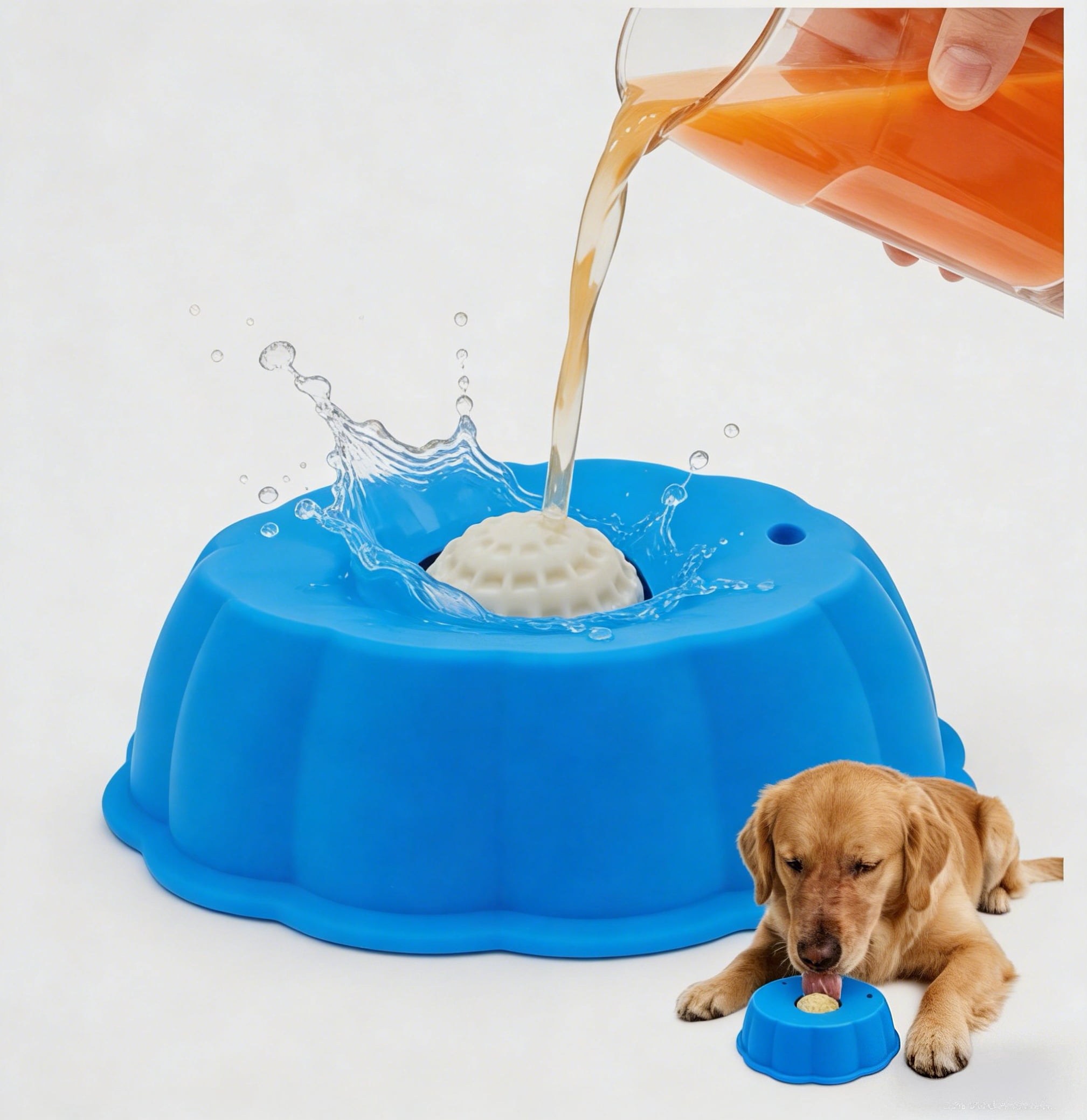 Dog Slow Feeder, Wet Food Liquid Treat Bowl, Anti-Slip Stable Bone Broth Dog Lick Bowl for All Breeds