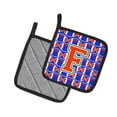 thumbnail image 2 of Carolines Treasures CJ1083-FPTHD Letter F Football Green, Blue and Orange Pair of Pot Holders, 7.5HX7.5W, multicolor, 2 of 2