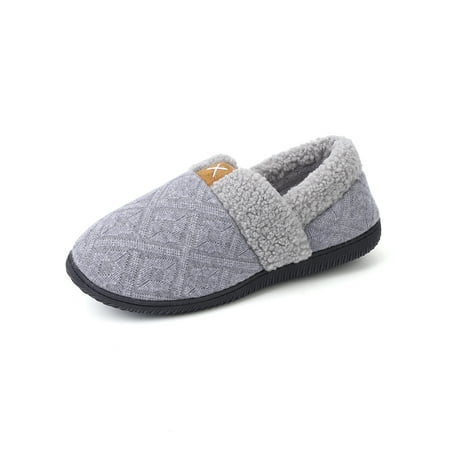 

Mens Slipper Comfy Warm House Shoes for Indoor Outdoor Gray 11