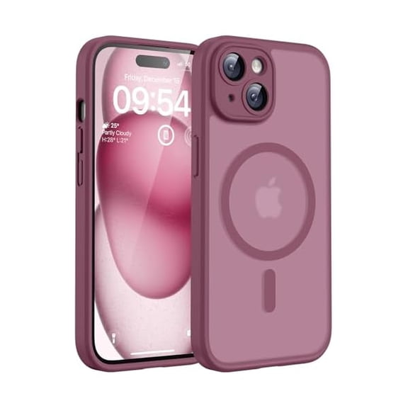 Eryueer for Phone 15 Case, Compatible with Magsafe Charger, Full Camera Protection, Drop Protection, Translucent Matte Phone Case for iPhone 15 6.1 inch