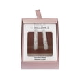 thumbnail image 3 of Believe by Brilliance Women's Fine Silver Plated Crystal Chunky Post Hoop Earings, 3 of 4