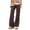 e-101Brown24, variant on Women Casual Pants With Fold Over Waist Loose Straight Leg Bottoms For Everyday Comfort And Modern Everyday Wear Solid Color Leisure Daily Female Trousers