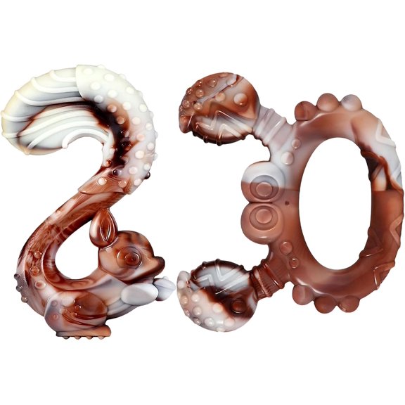 Indestructible Dog Toys for Aggressive Chewers, Tough and Durable Chew Toys for Large Medium Dogs, Interactive Dog Chew Toys to Keep Them Busy (F Squirrel Crab)