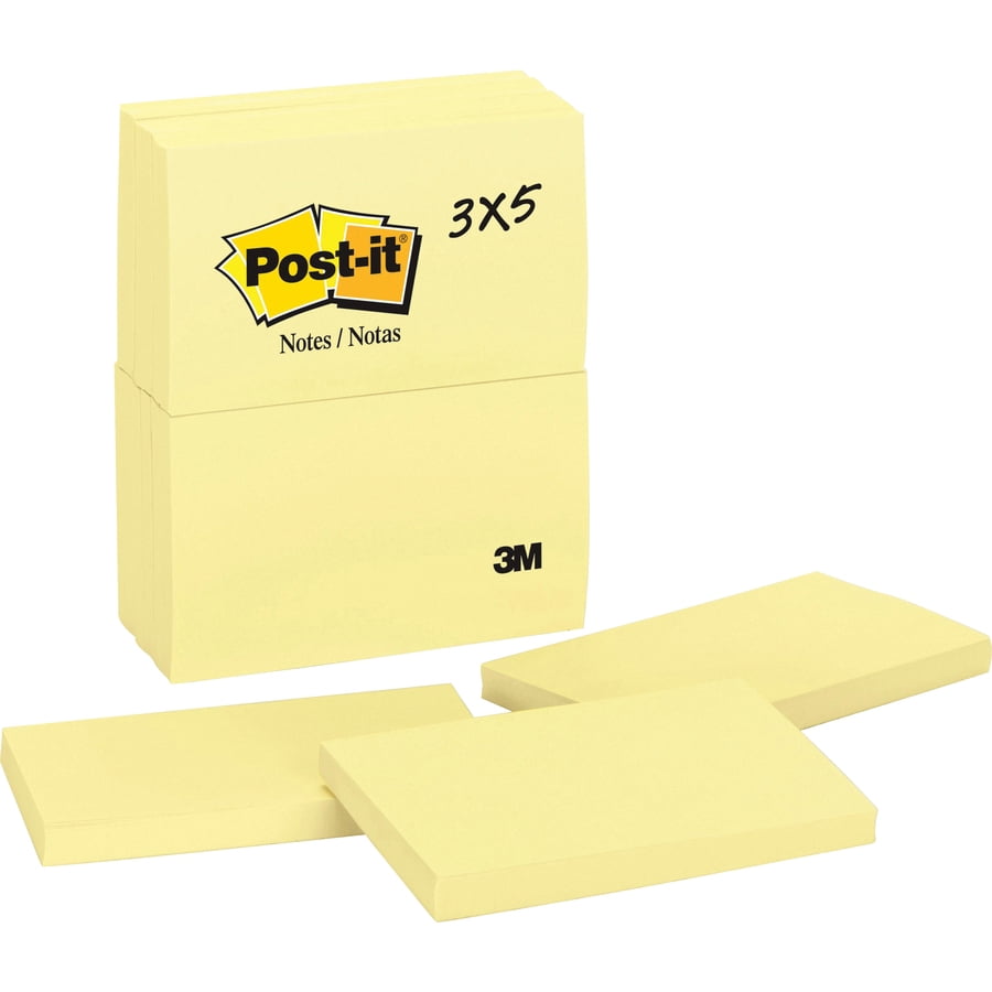 Post-it® Notes Original Notepads - 5" X 3" - Removable - 24 / Bundle