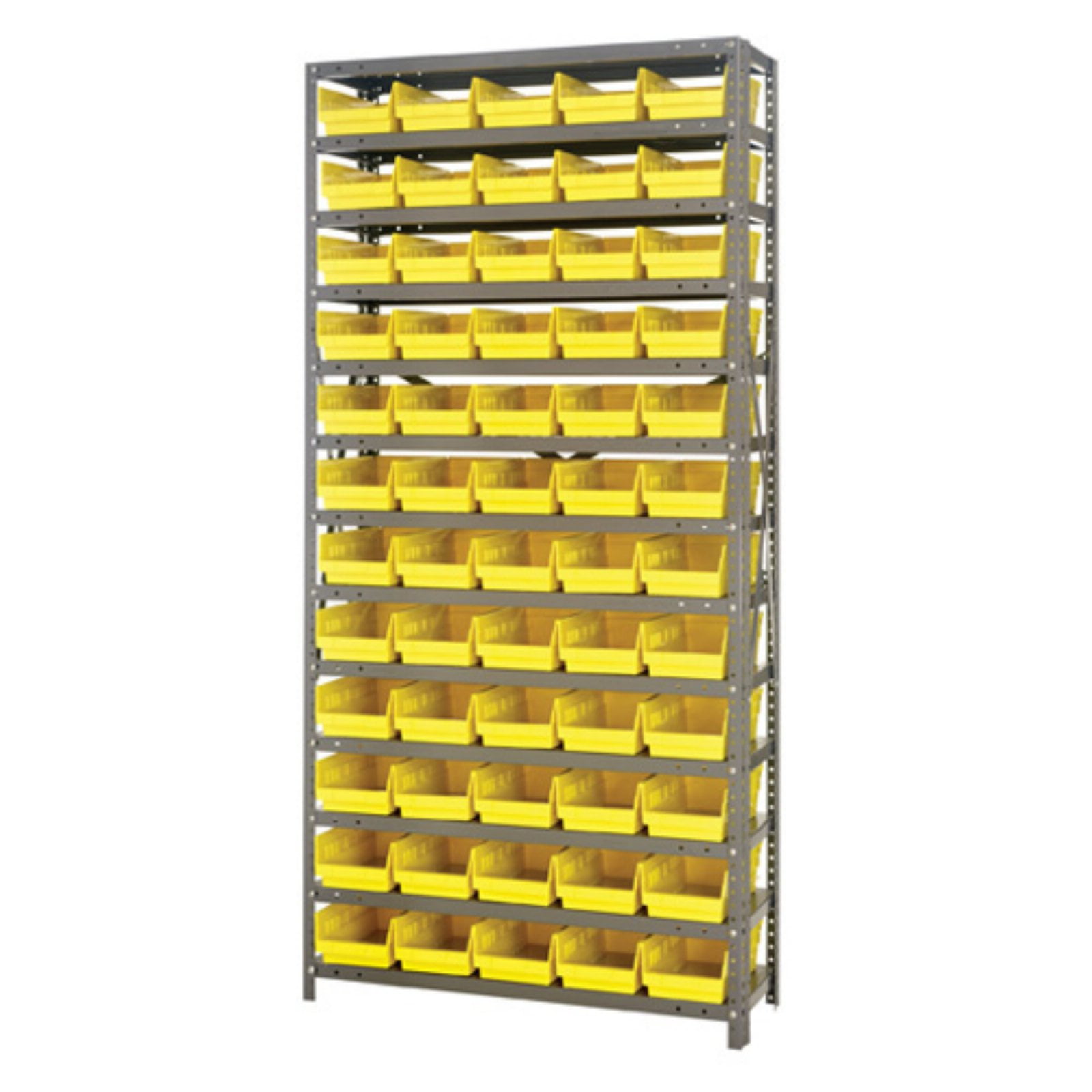 QUANTUM STORAGE SYSTEMS 1275102BL Bin Shelving, Solid, 36X12, 60 Bins