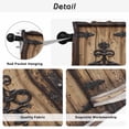 thumbnail image 5 of Barn Door Kitchen Curtains, Farmhouse Wooden Grain Rustic Tribal Pattern Light Filtering Window Curtain Panels, 2Pcs Rod Pocket Window Treatments Set for Living Room Bathroom Bedroom 42x63 Inches, 5 of 9