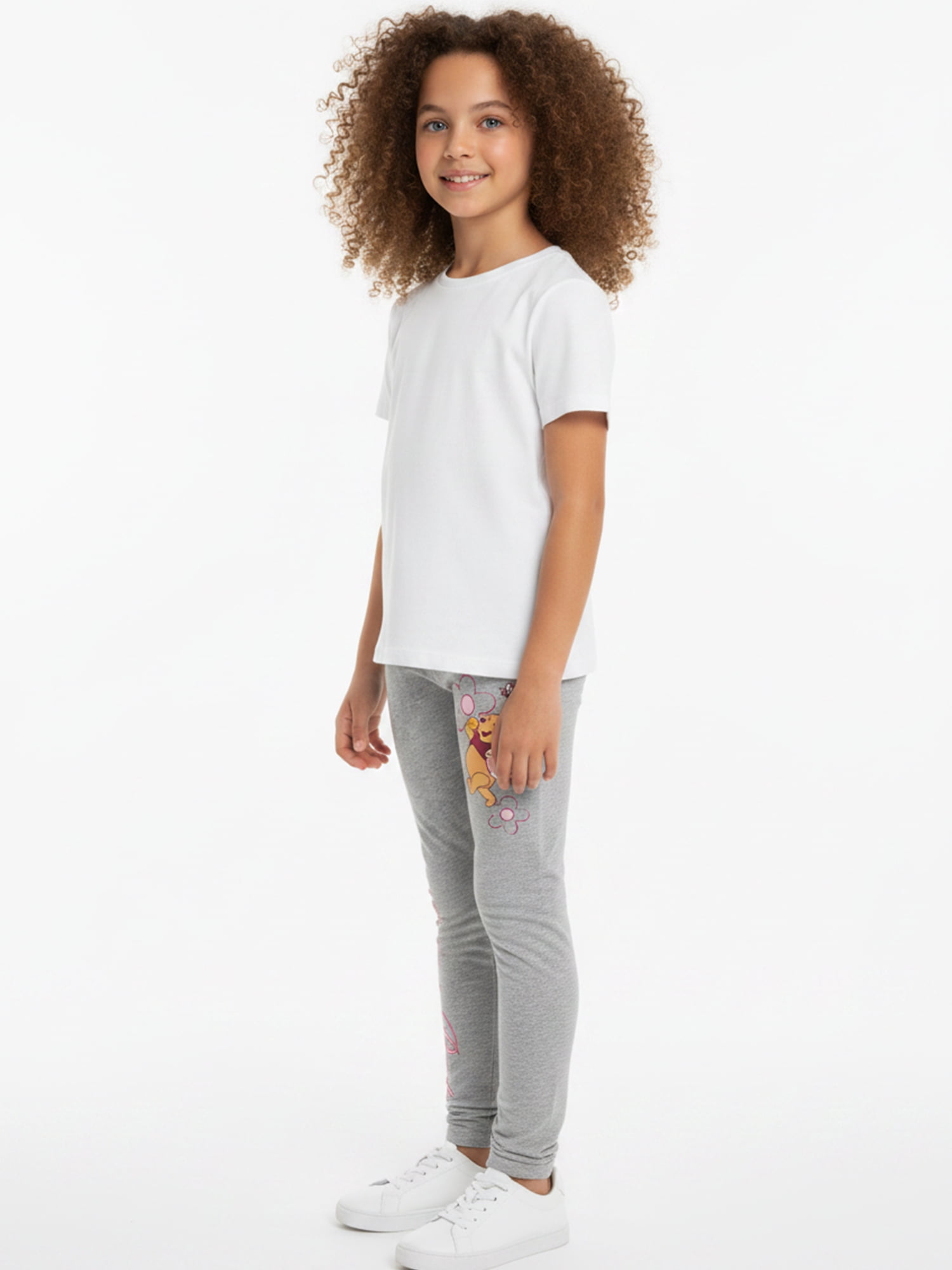 Winnie the Pooh Girls' Good Spring Graphic Leggings, Sizes 4-16