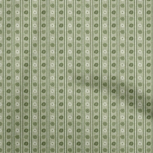 oneOone Tissu Popeline de Coton Vert Clair Matériel de Couture Imprimé Tissu au Mètre 56 Pouces de Large-Rq