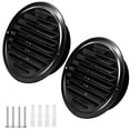 thumbnail image 1 of 2 Pcs Round Vent Covers, 4 Inch Stainless Steel Air Vents, Louvered Grille Covers with Built-in Screen Mesh for 4 Inch Vent Systems, Easy Installation, Wind and Rain Protection, 1 of 5