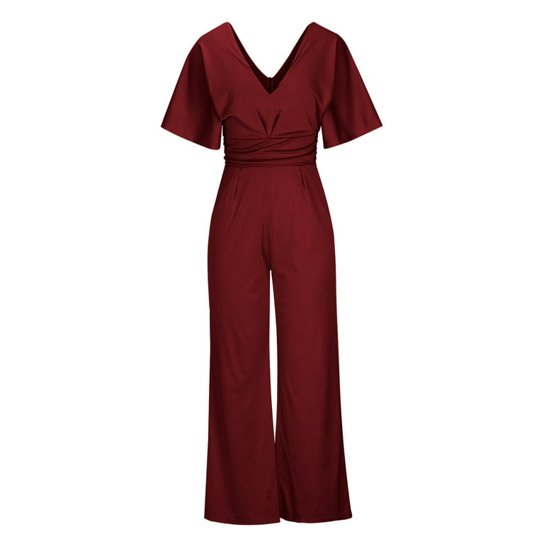 Jumpsuit wine color clearance