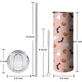 thumbnail image 5 of 20oz Pastel Halloween Icons Pattern Skinny Tumblers Stainless Steel Tumbler with Lid and Straw,Vacuum Insulated Double Wall Travel Tumbler Cups with Cleaning Brush for Coffee,Tea, 5 of 6